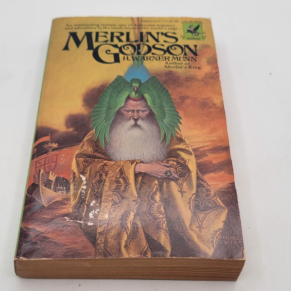 H. Warner Munn Merlin's Godson Paperback 3rd Printing 1977 Fantasy Good